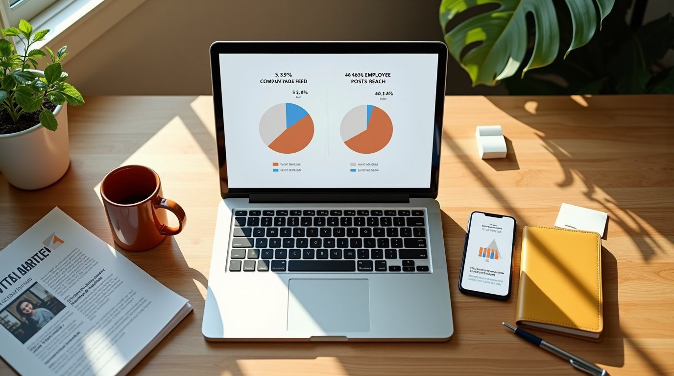 LinkedIn organyczny dla MŚP w 2026 — Company Page traci zasięg, ale pracownicy go odzyskują