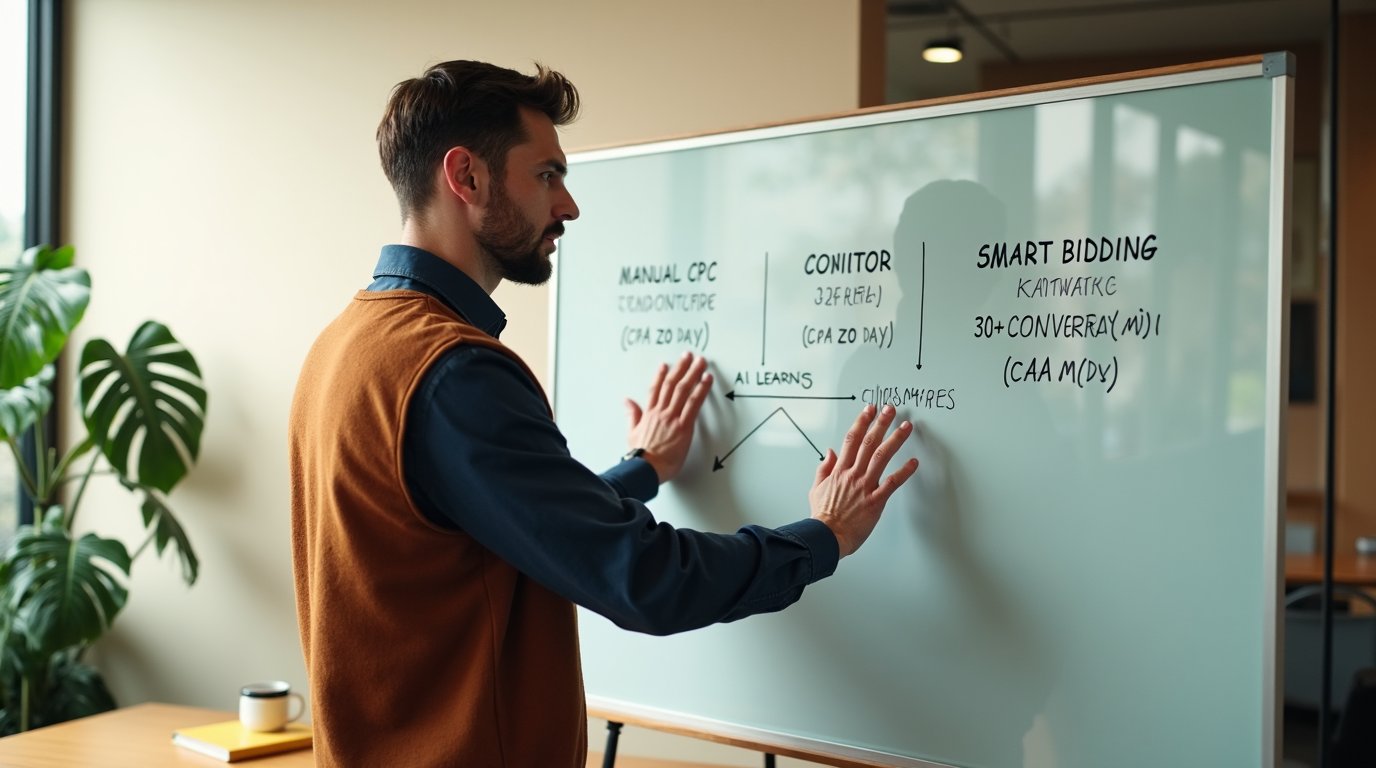 Smart Bidding w Google Ads 2026 — kiedy MŚP zyskuje na automatyzacji, a kiedy traci budżet